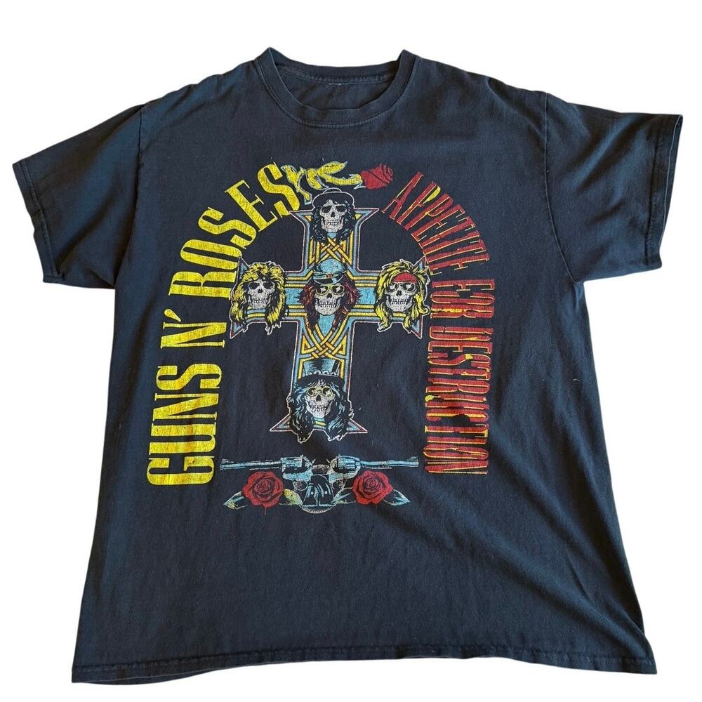 Guns N’ Roses Appetite For Destruction Black Classic Band Graphic Tee Medium